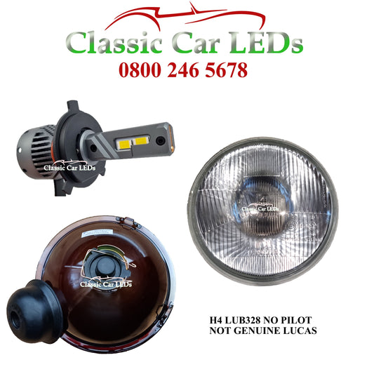 SB7002 SEALED BEAM TO H4 LED UPGRADE KIT P43T 472  LLB472 GLB472 BULB GLOBE