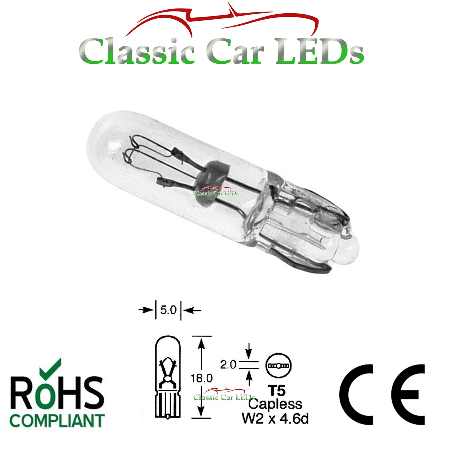 12 VOLT T5 12V 1.2W LLB286 DASHBOARD GAUGE INTERIOR LAMP BULB GLOBE