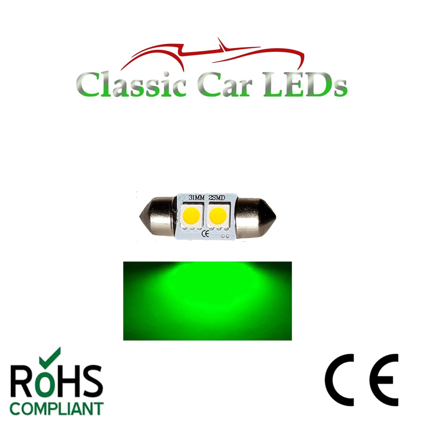 24 VOLT FESTOON LED BULBS 30 - 31 mm Various Colours