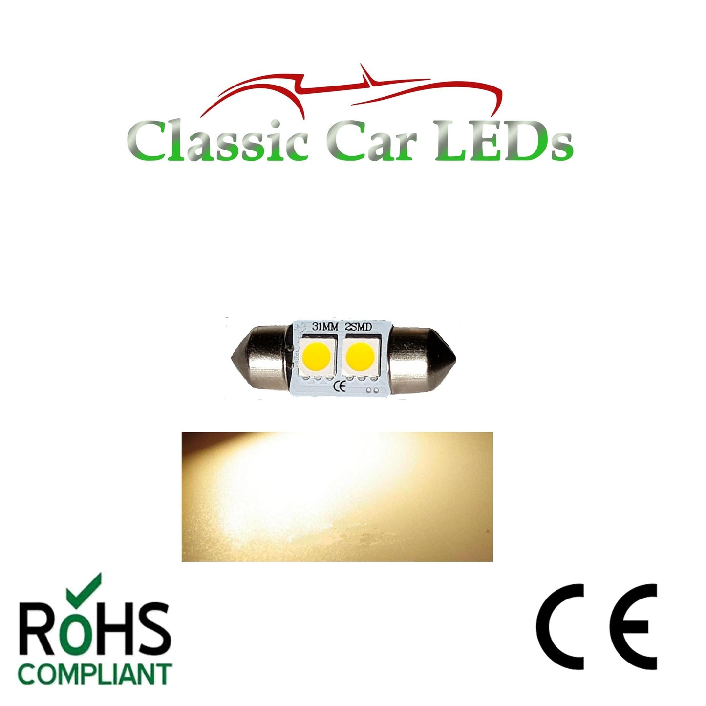 24 VOLT FESTOON LED BULBS 30 - 31 mm Various Colours