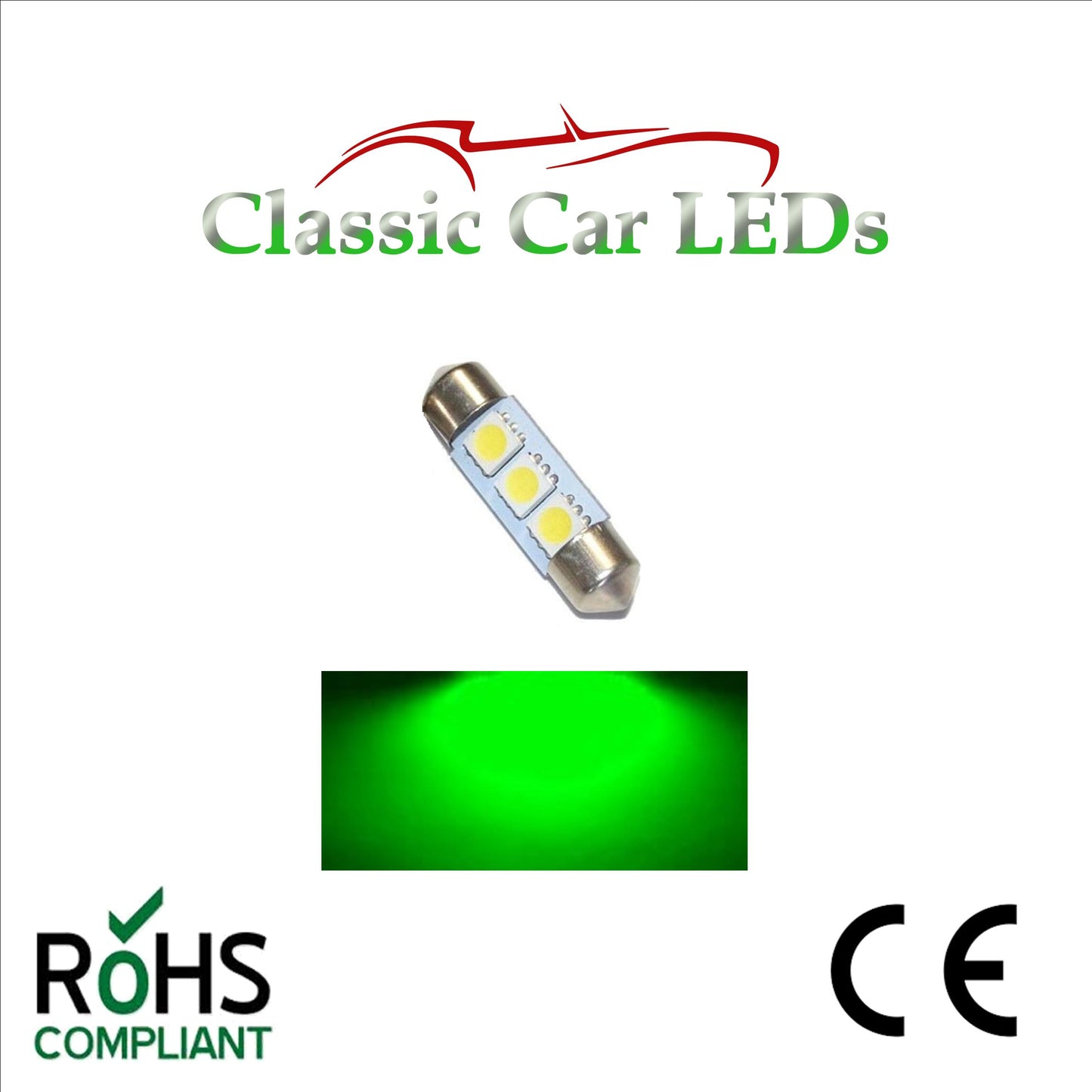 24 VOLT FESTOON LED BULBS 38 - 39 mm Various Colours 242 GLB242 LLB242