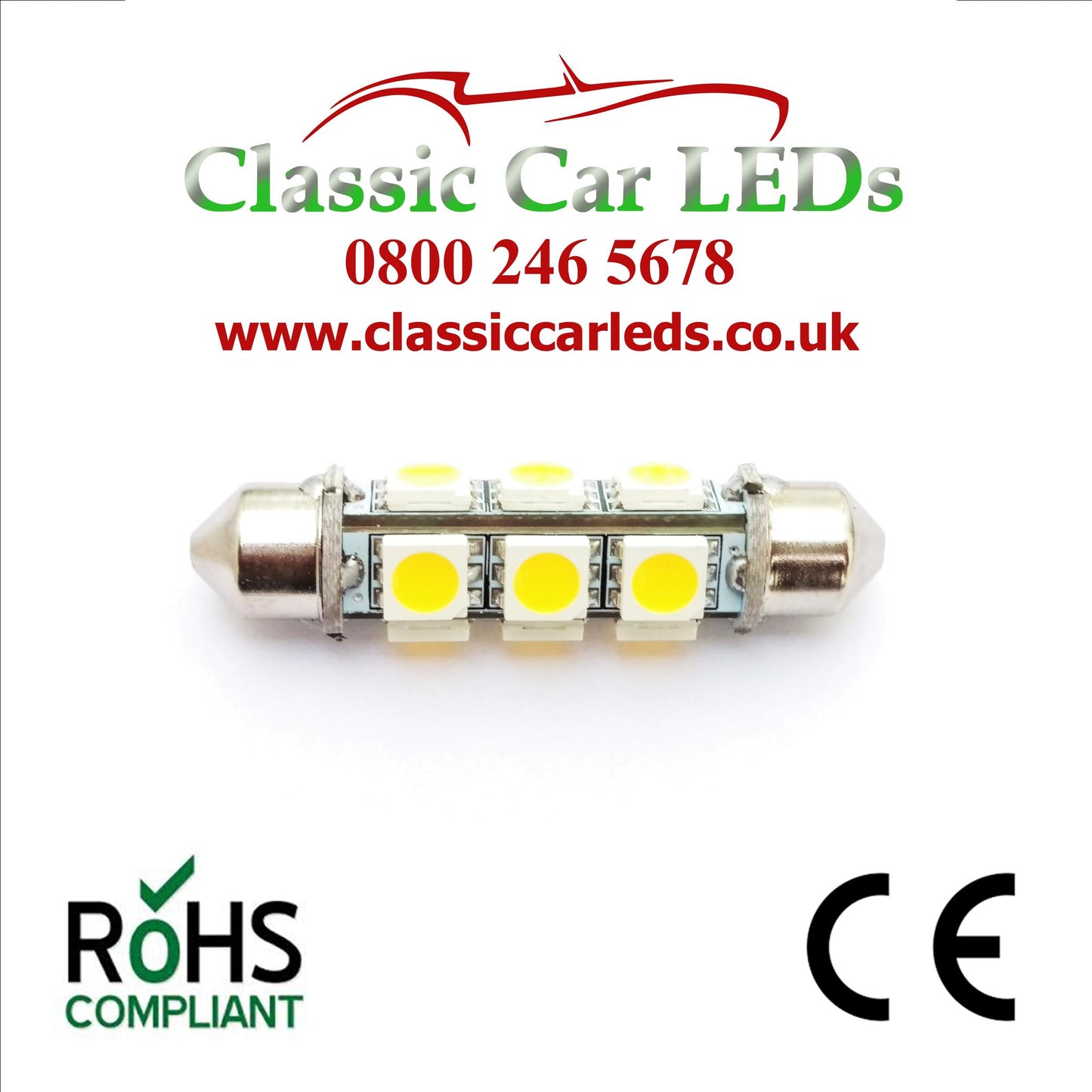 24 VOLT 42MM BRIGHT WHITE BARREL FESTOON LED BULB LLB277 LLB260