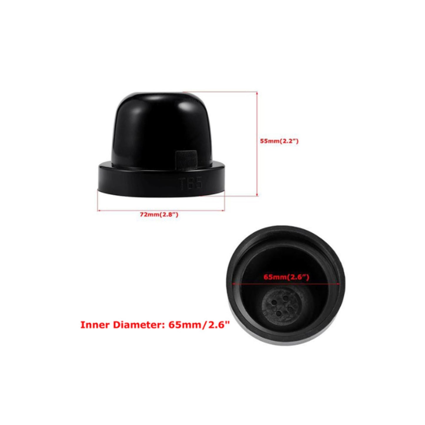 1x HID LED Headlight Car Dust Cover Rubber Waterproof Headlamp Cap 65mm 70mm