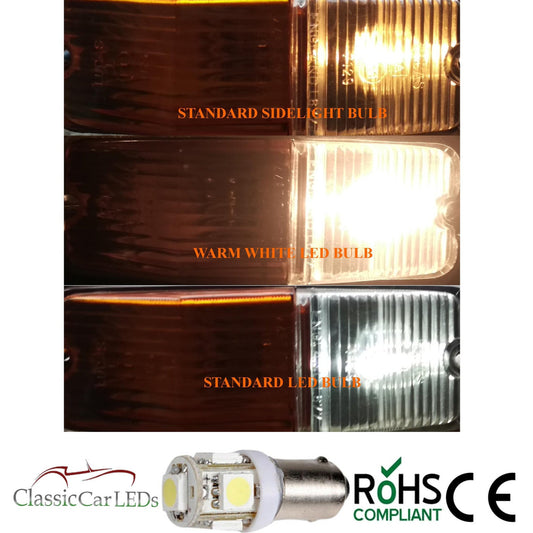 BA9S WARM WHITE LED SIDELIGHT GAUGE BULB GLB233 989