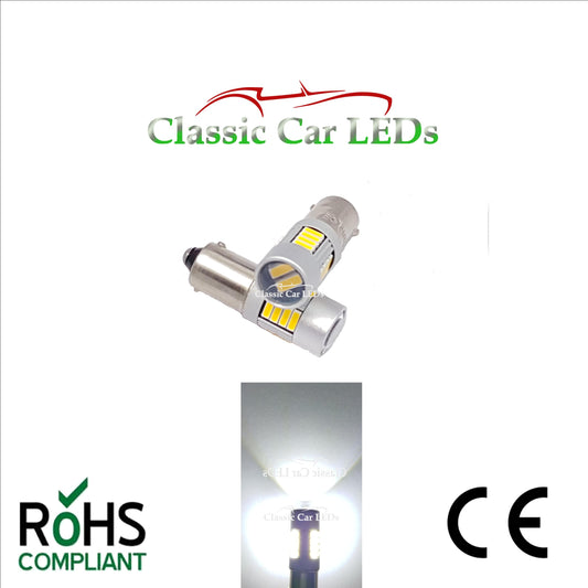 24V BA9S BRIGHT WHITE CLASSIC COMMERCIAL VEHICLE LED BULB 249 227 651 865 867 NO POLARITY