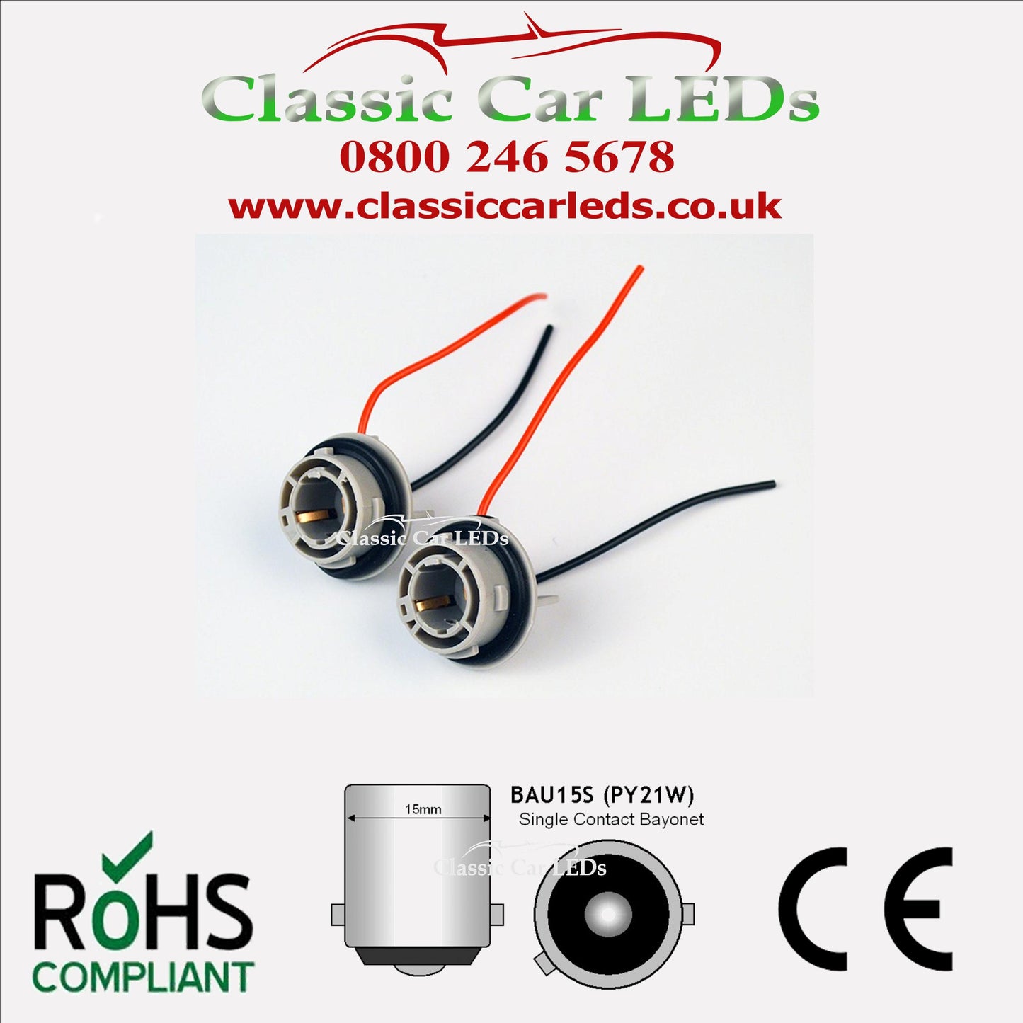 1x BAU15S BULB HOLDER SINGLE CONTACT SIDELIGHT INDICATOR BRAKE FOG REVERSE 581