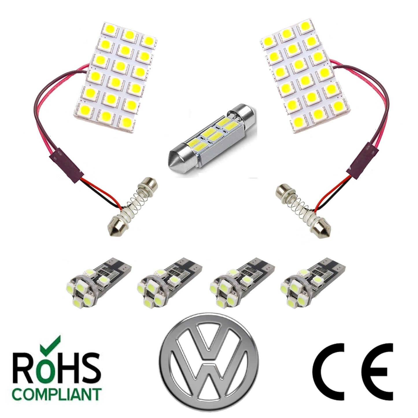VW T5 T5.1 T6 Transporter Ultra Bright 7 x LED Interior Lighting Upgrade Kit