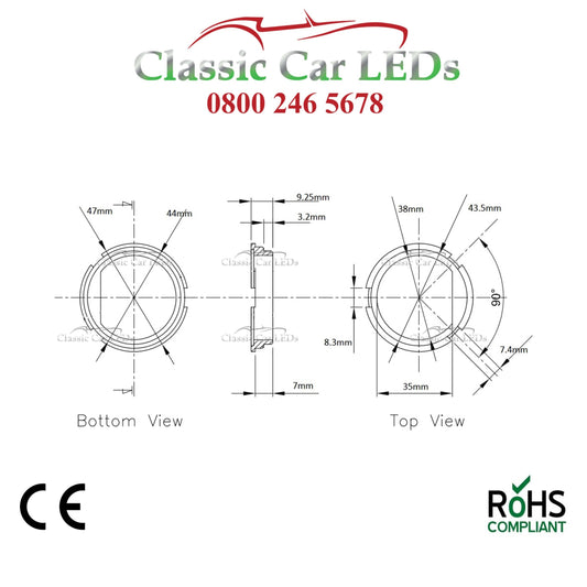P45T R2 H5 HB12 410 to P43T H4 BULB ADAPTER