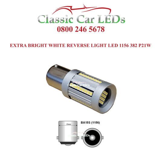 Extra Bright Cool White Reverse Back Up Light White LED 1156 P21W 382