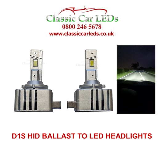 D1S HID to LED Conversion Kit 8600LM 6000k Daylight White - Replacement for OEM HID Zenon