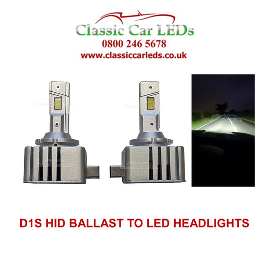 D1S HID to LED Conversion Kit 9600LM 6000k Daylight White - Replacement for OEM HID Zenon