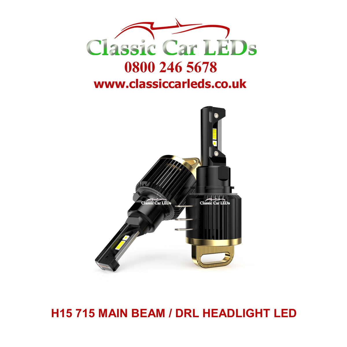 AUXITO H1 LED Headlight Bulb Conversion Kit - 6500K White, High/Low Beam, Super Bright