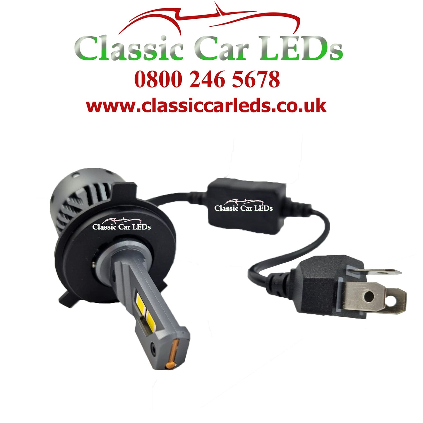 VW TRANSPORTER T5.1 T6 H4 LED UPGRADE AND WARNING CANCELLER BUNDLE