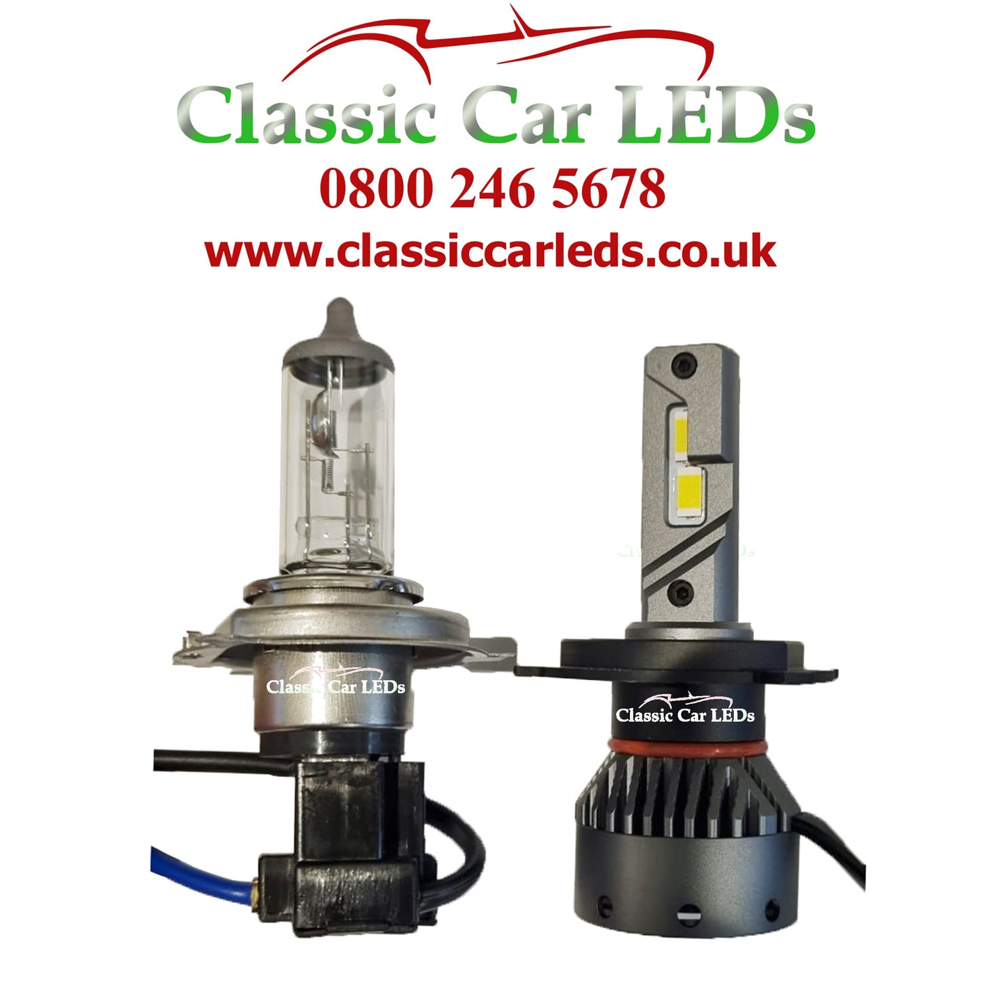 VW TRANSPORTER T5.1 T6 H4 LED UPGRADE AND WARNING CANCELLER BUNDLE