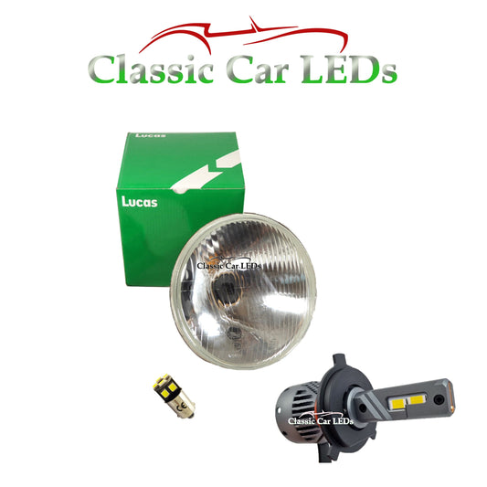 SB7014 SEALED BEAM TO H4 LED UPGRADE KIT P43T 472  LLB472 GLB472 BULB GLOBE