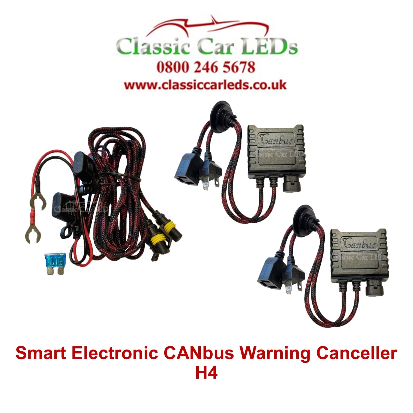 VW TRANSPORTER T5.1 T6 H4 LED UPGRADE AND WARNING CANCELLER BUNDLE