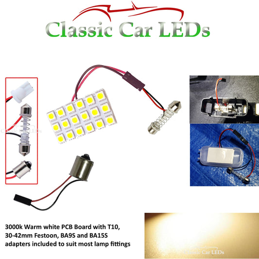 WARM WHITE INTERIOR LED DOME COURTESY BOOT LIGHT UPGRADE LED PANEL