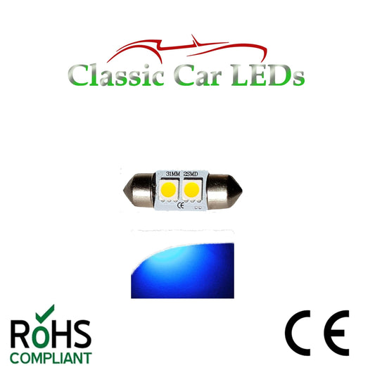 24 VOLT FESTOON LED BULBS 30 - 31 mm  Various Colours