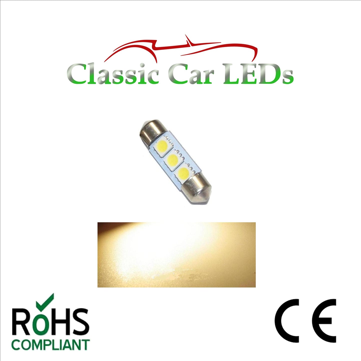 24 VOLT FESTOON LED BULBS 35 - 37 mm  Various Colours 274 653 242