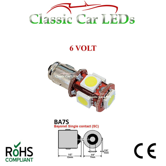 10pcs12V BA7S LED WHITE DASH GAUGE WARNING SWITCH BULB CLASSIC - Foto 10