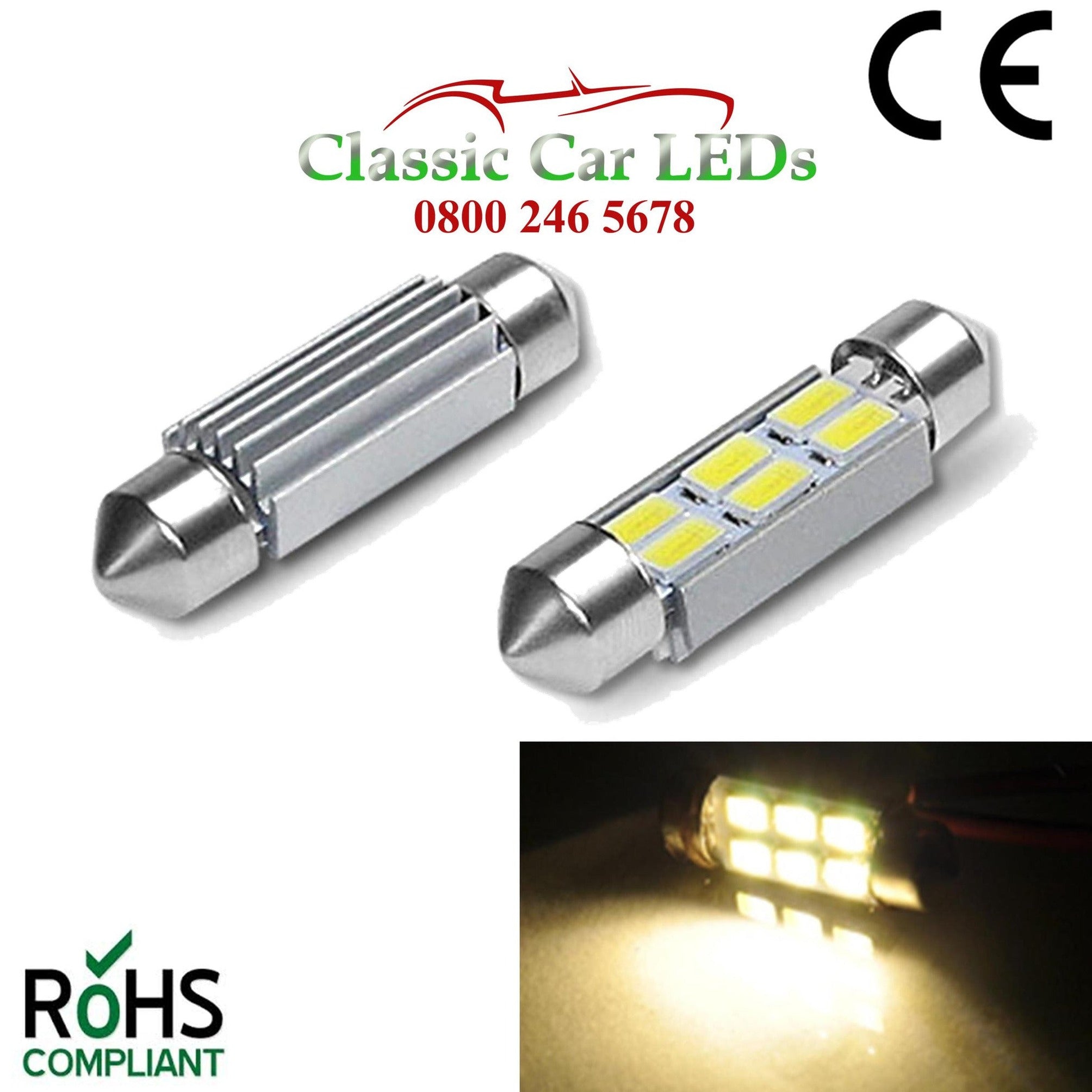 Classic 6V 5W Festoon Bulb – 253 Type, 11x38mm, Tungsten (Box Of 10) – Made In Germany