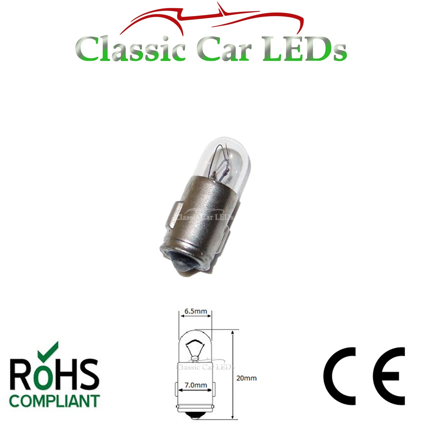 BA7S 281 MCC INCANDESCENT DASHBOARD WARNING SWITCH BULB