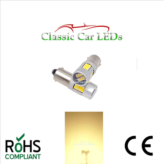 24V BA9S BRIGHT WARM WHITE CLASSIC COMMERCIAL VEHICLE LED BULB 249 227 651 865 867 NO POLARITY