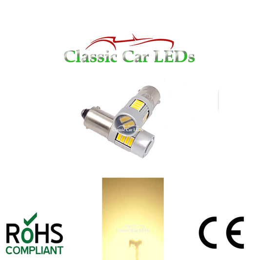 WARM WHITE BA9S ERROR FREE CANBUS T4W 233 989 LED SIDE LIGHT UPGRADE BULB