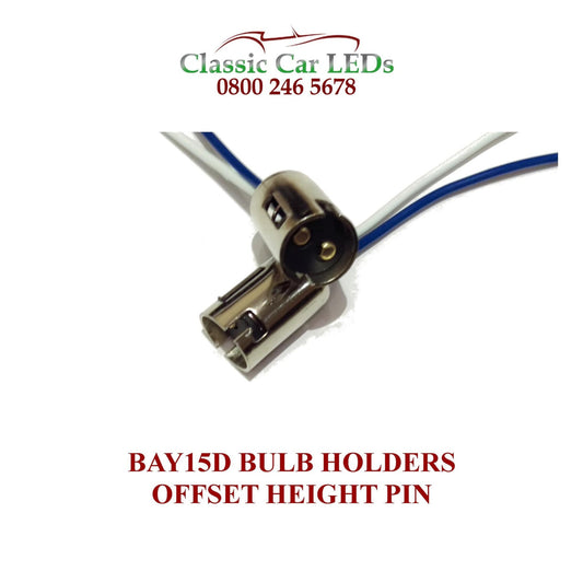 BAY15D BULB HOLDER DUAL CONTACT OFFSET PIN STOP TAIL BRAKELIGHT GLB380 LLB380