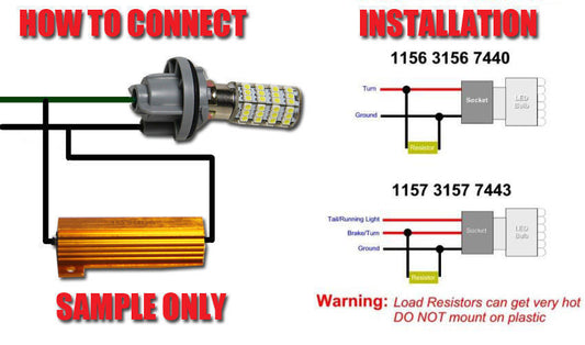 50W 6OHM LED BALLAST RESISTOR FIX HYPER FLASH & CANBUS BULB OUT ERROR