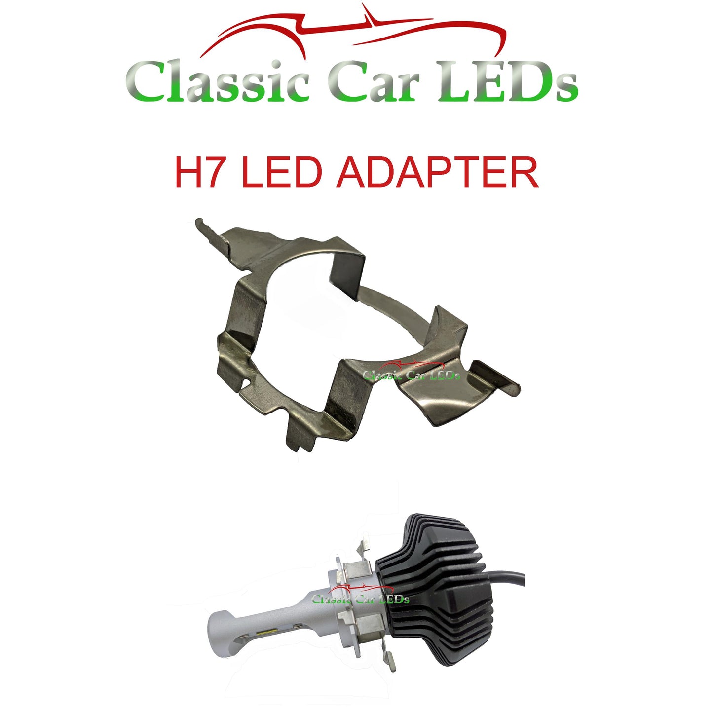 1x H7 LED Headlight Bulb Adapter Holder Audi BMW Mercedes-Benz Skoda VW Nissan Vauxhall