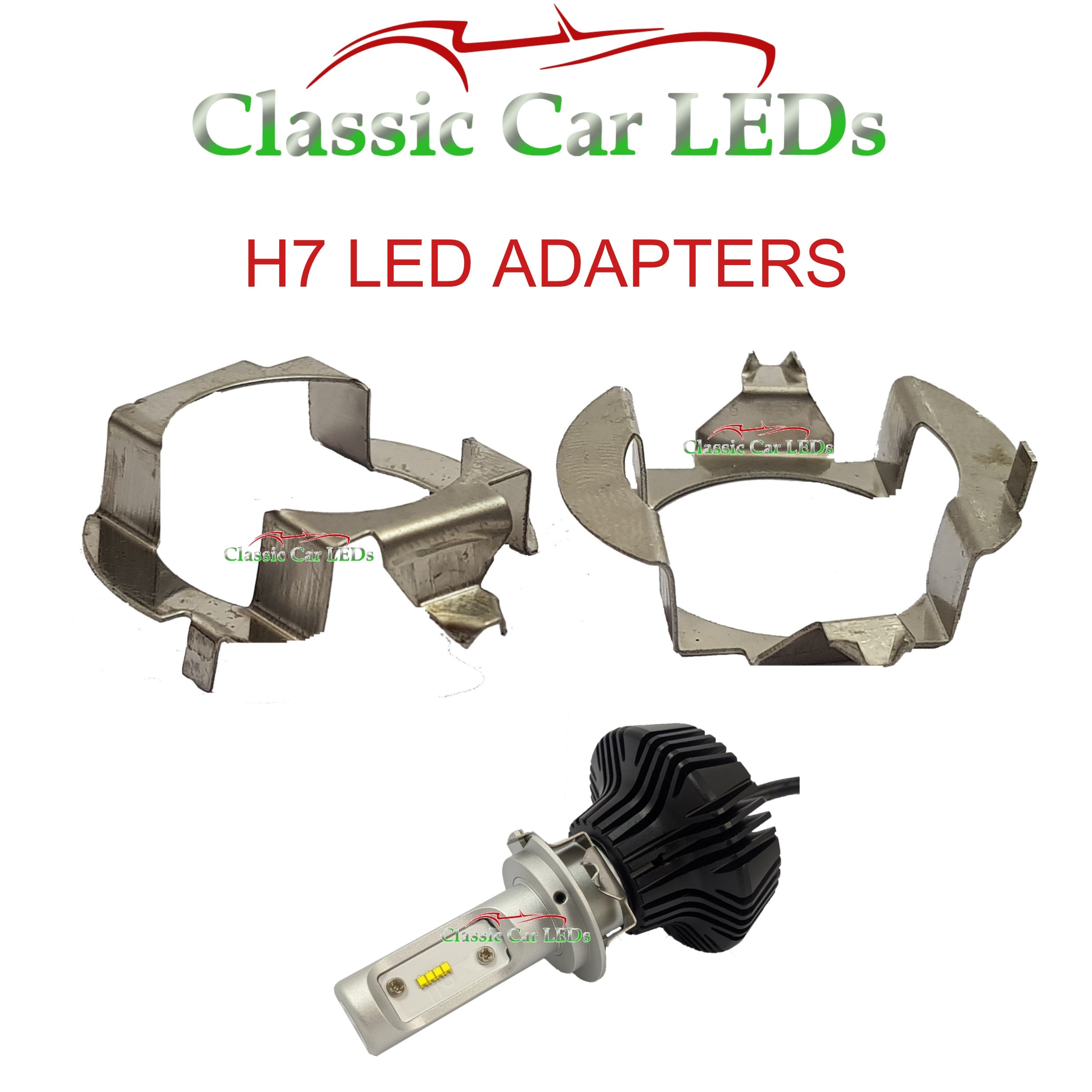 Premium H7 LED Headlight Bulb Adapters/Holders – For BMW, Mercedes, Vauxhall, VW, Jaguar