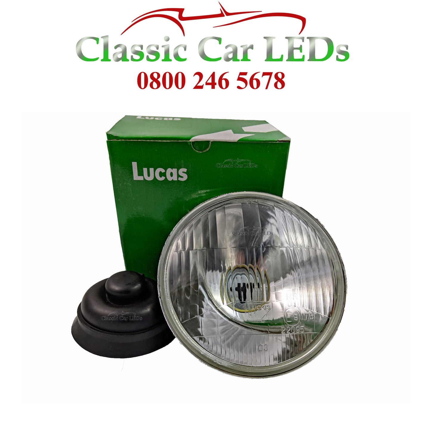 Lucas LUB222 5 3/4" H1 Main Beam Headlamp Reflector E Marked Classic Car