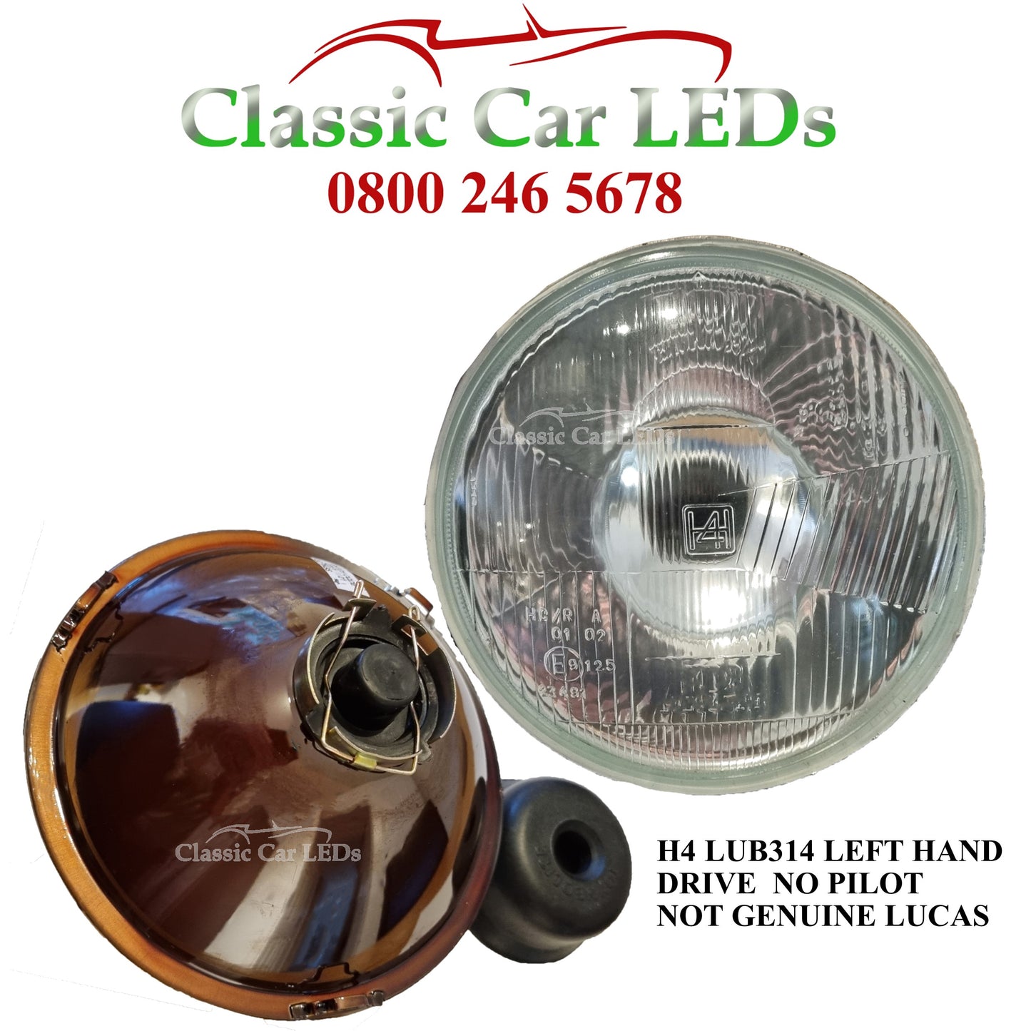 Copy of Lucas H4 7" Headlight Unit RHD LUB328 / LHD LUB314 No Pilot