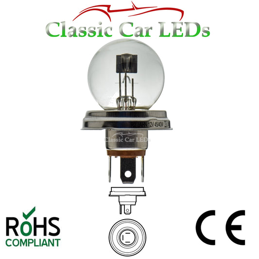 BILUX 12V P45T R2 45/40W TRADITIONAL 410 HI/LO BEAM HEADLIGHT LAMP BULB CLASSIC