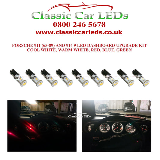Porsche 911 914 LED Dashboard Upgrade Kit LLB281 White, Warm White, Red, Blue, Green