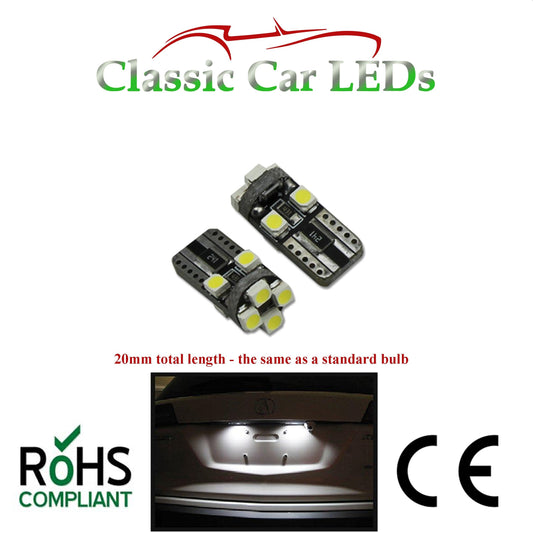 20MM LENGTH T10 LED ERROR FREE CANBUS 8 SMD BRIGHT WHITE W5W 501