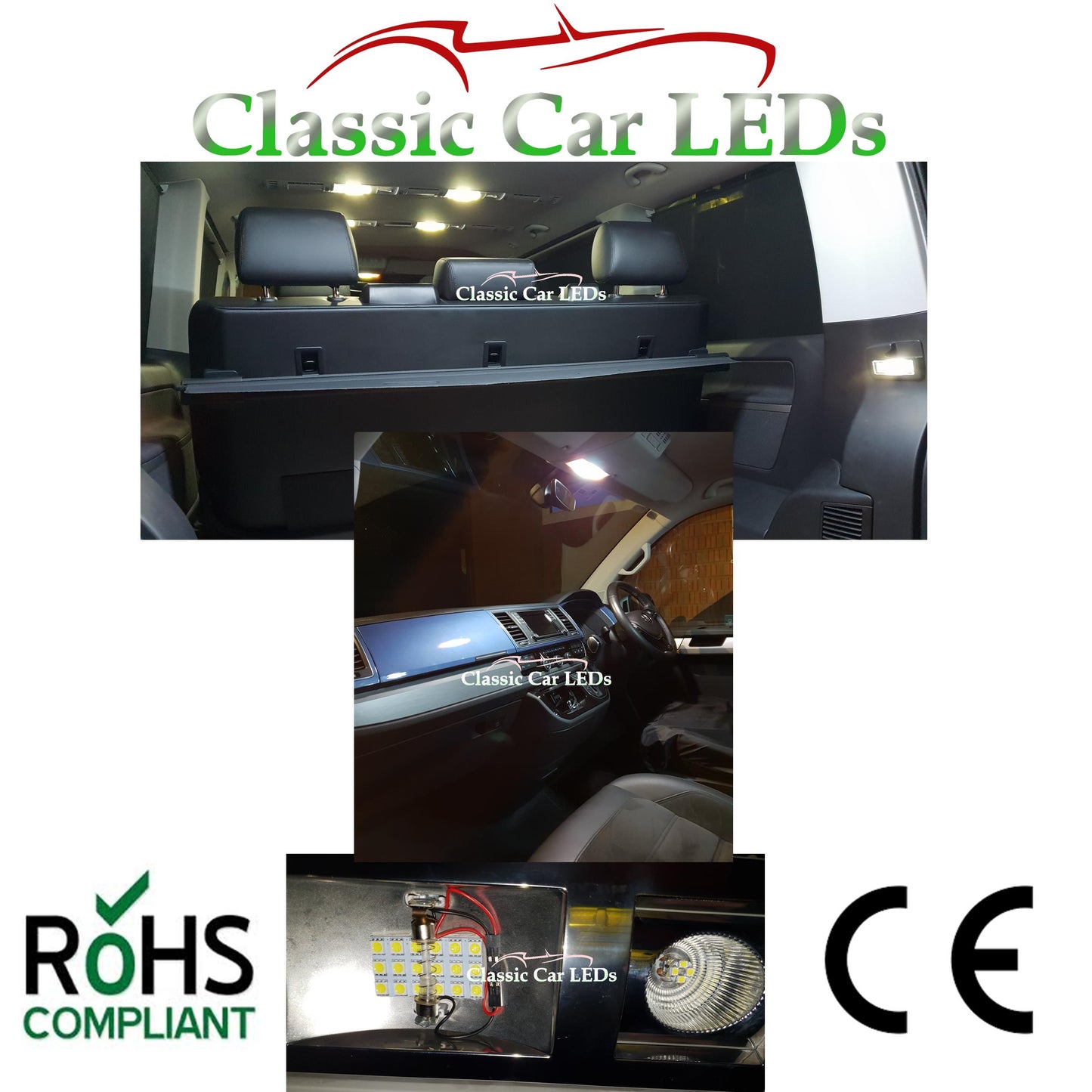 VW Caravelle T6 Ultra Bright Interior Lighting 29 LED Upgrade Kit
