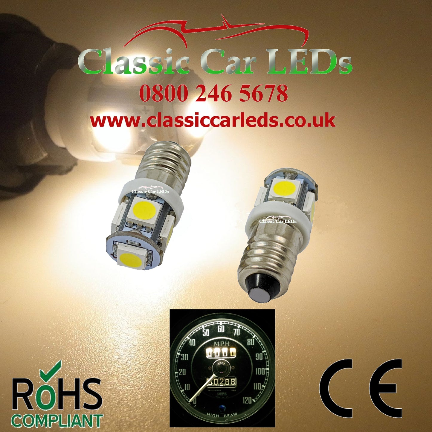 LED Lamp Bulb 12V MES E10 screw Torch / Lamp Bulbs Warm White